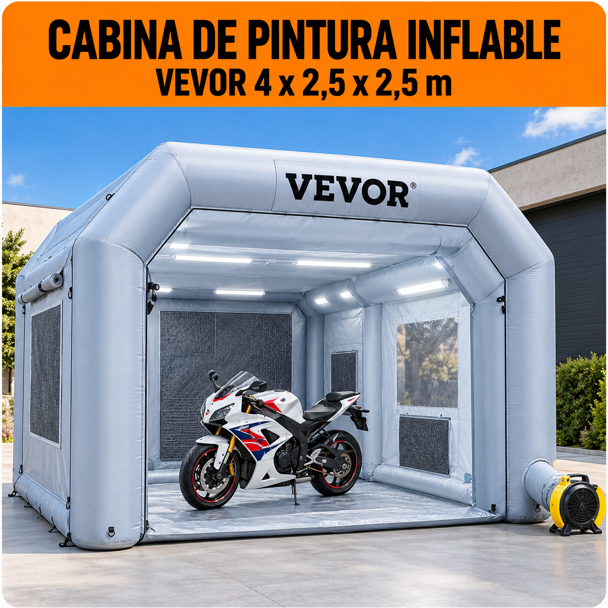 Cabina de pintura inflable